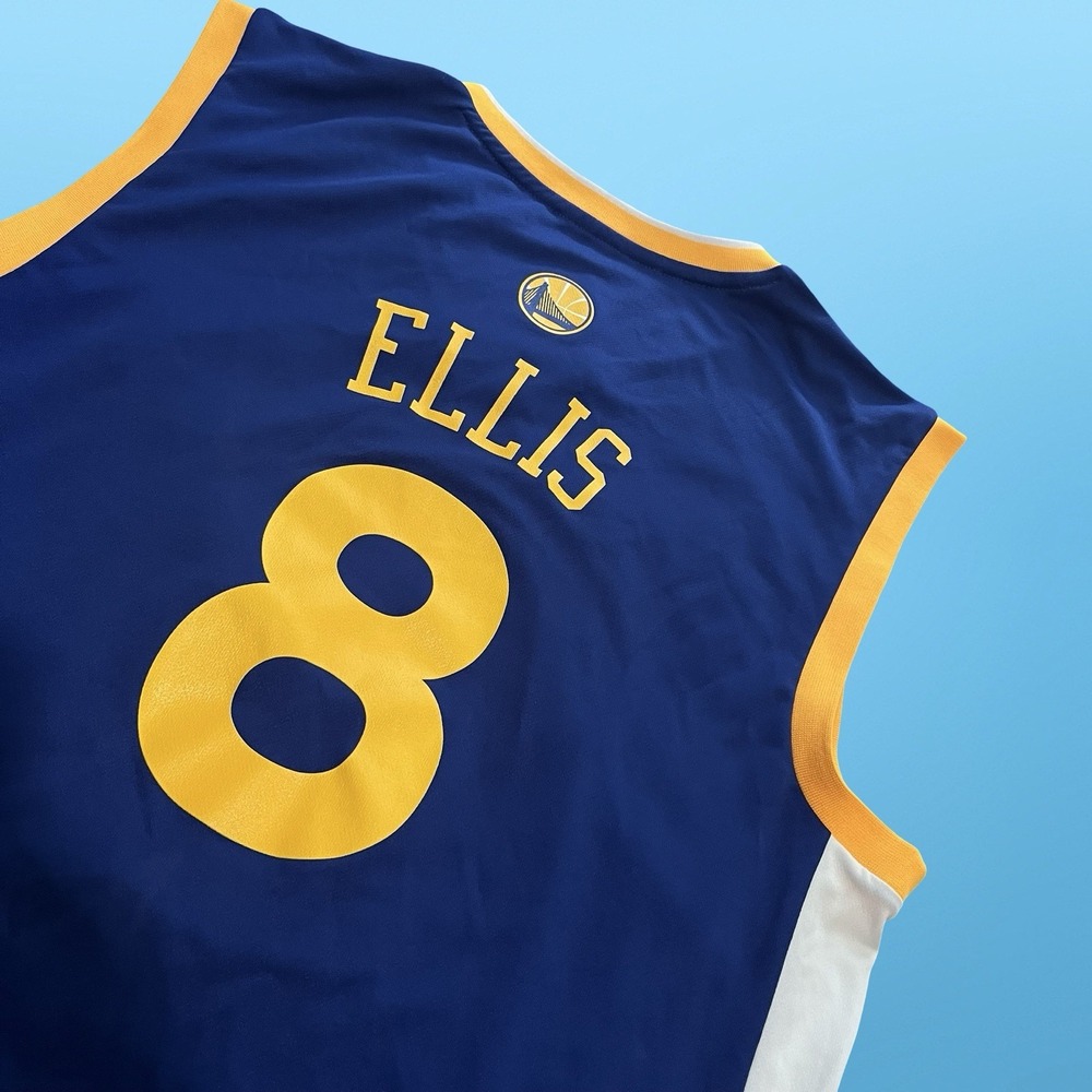 Adidas Golden State Warriors Monta Ellis #8 Blue NBA Basketball Jersey Men's L - Picture 4 of 5